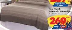 SARAR TEK KİŞİLİK PAMUKLU BATTANİYE
